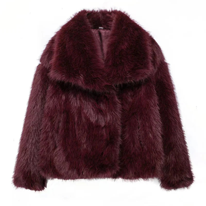 Warm fur jacket for women in a stylish design
