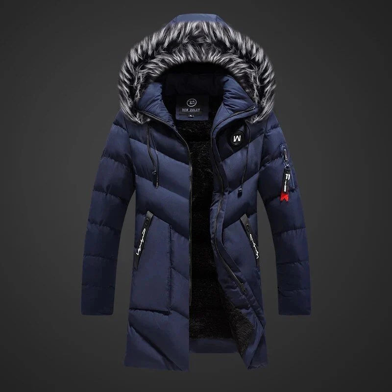 Wolfgang – warm quilted coat with hood, windproof and water-repellent