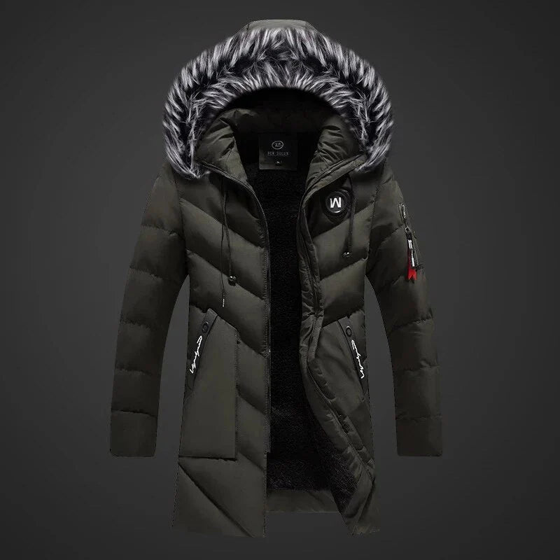 Wolfgang – warm quilted coat with hood, windproof and water-repellent